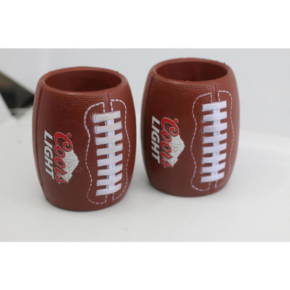 lot of 2 Cool American Football Can Coozie ! Coors Light Beer Promotion 4½''